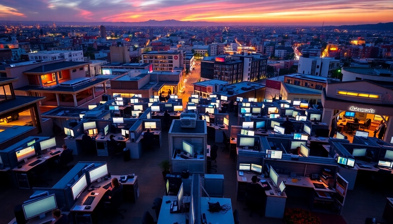 Engaged agents at Tijuana call centers providing exceptional customer support in a modern office setting.