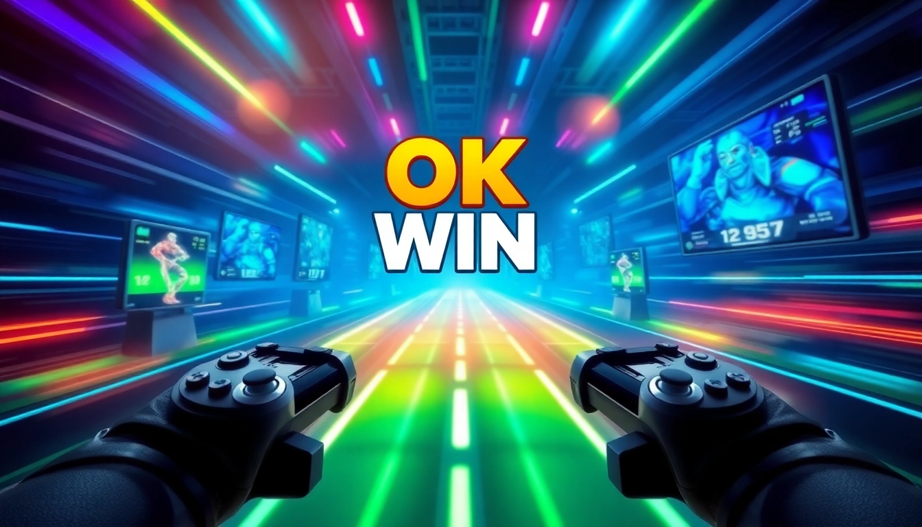 Engage with the OK Win gaming interface showcasing vibrant colors and thrilling action.