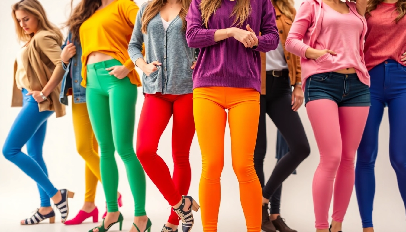 Model flaunting trendy leggings with style, providing More Info on fashion choices and styling tips.