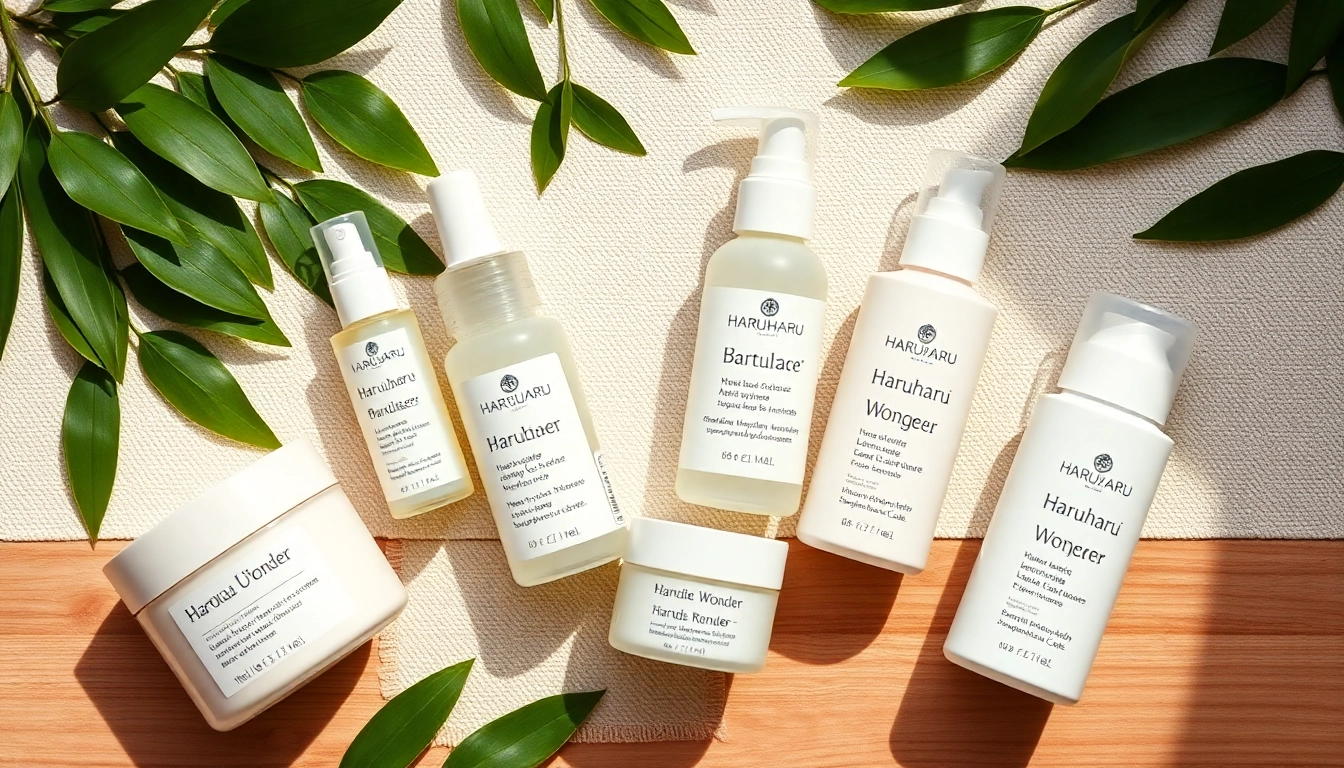 Shop Haruharu Wonder kaufen skincare products featuring natural ingredients and beautiful packaging.