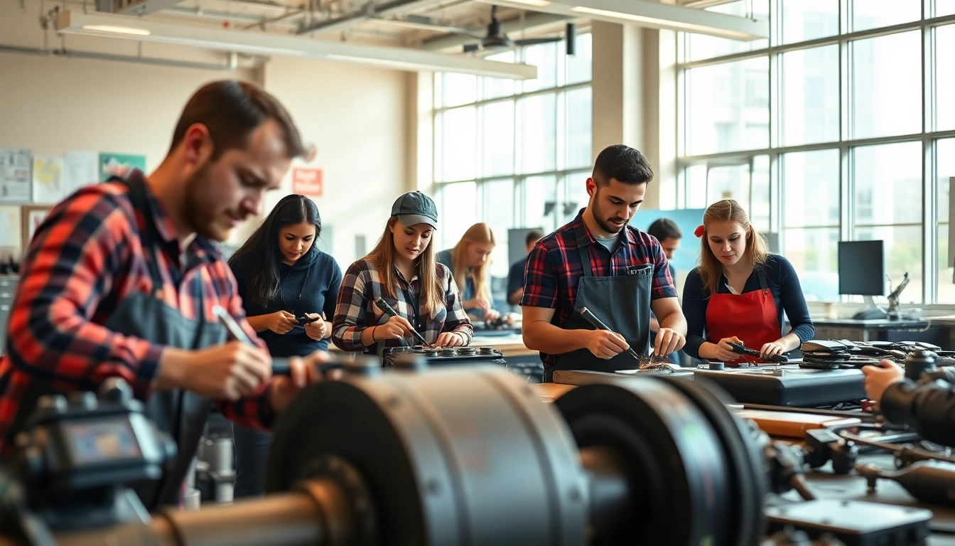 Students learning at a trade school in Knoxville, TN, showcasing hands-on activities and modern facilities.
