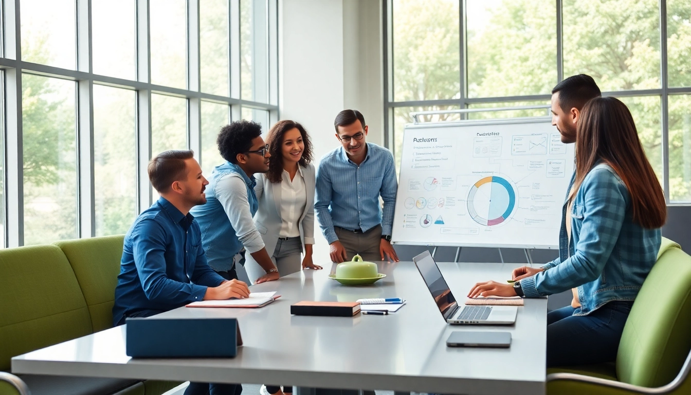 Engaged team discussing process automation strategies in a bright, modern office environment.