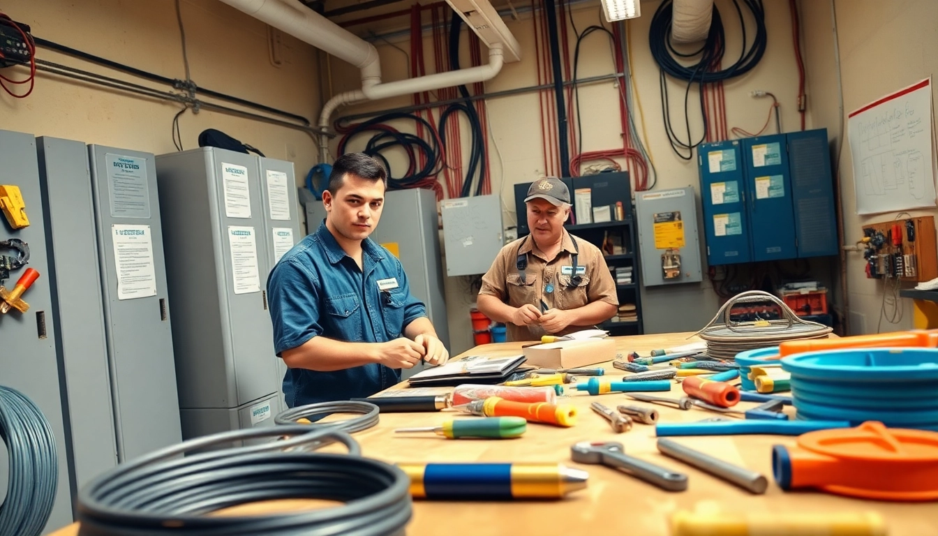 Explore electrician apprenticeship Hawaii as trainees learn in a professional workshop setting.
