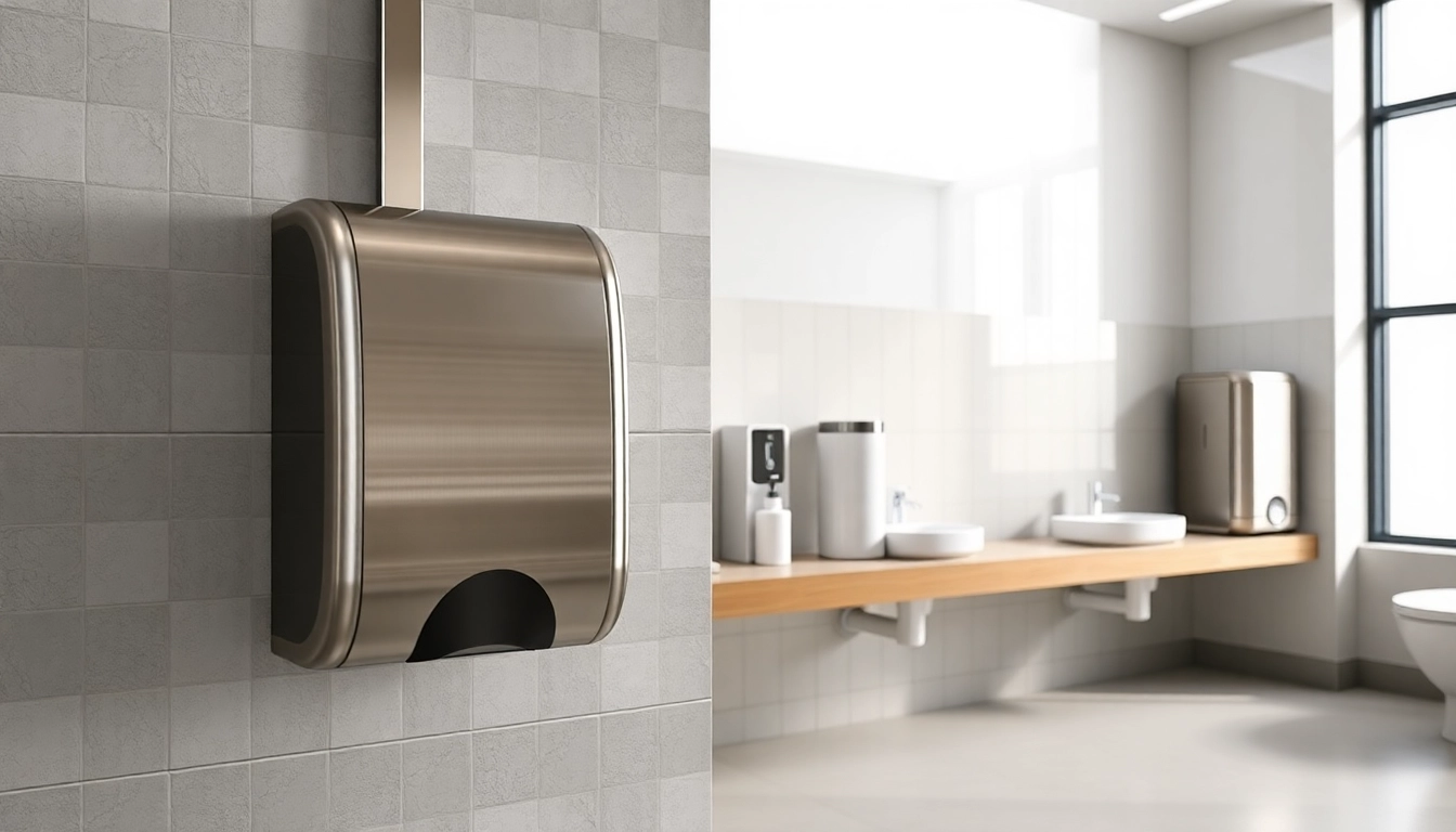 Showcasing high-quality Commercial Restroom Supplies in a modern bathroom setting.