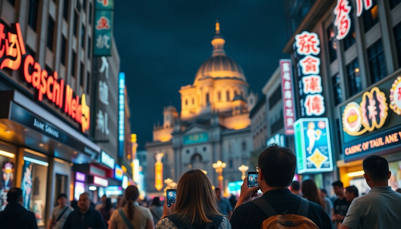 Merekam keseruan hasil taruhan result macau di jalanan yang ramai dengan lampu neon.