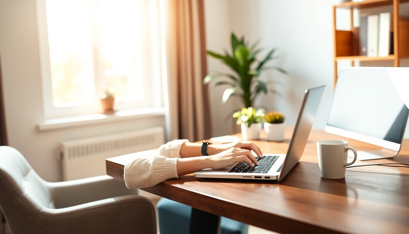 Find part time work from home jobs ph in a bright home office setting.