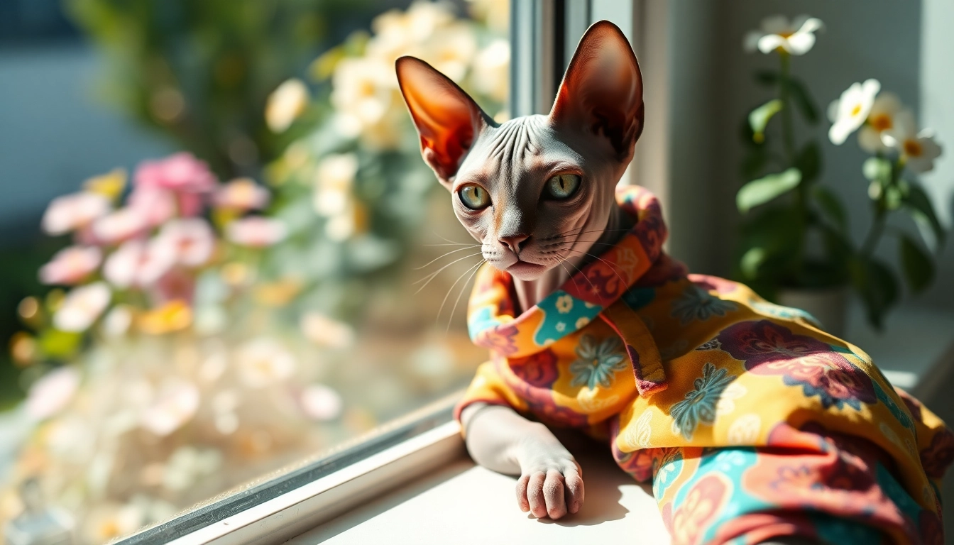 Dress your Sphynx cat in stylish PIKAPIKA Sphynx Clothes for a delightful look.