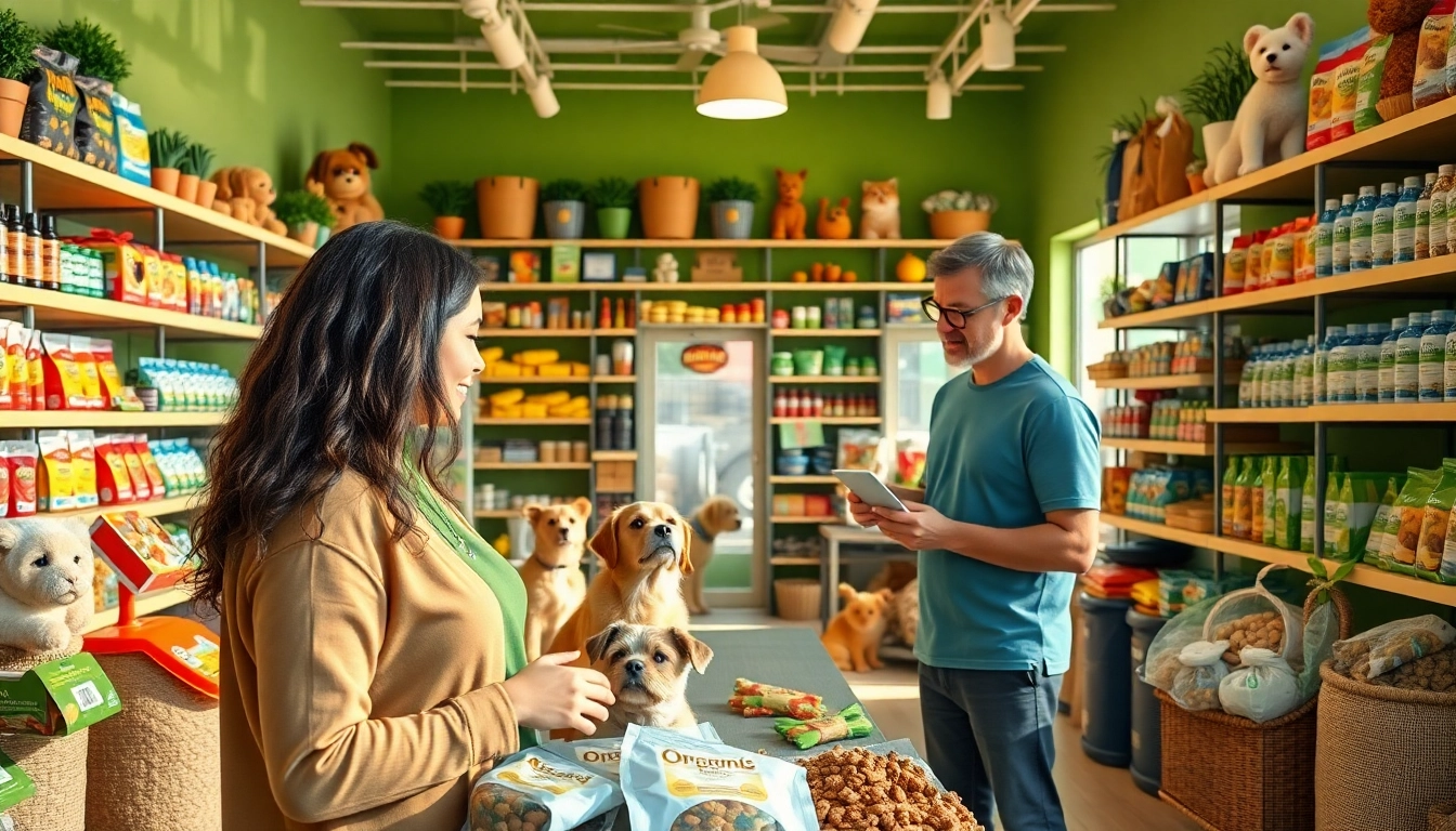 Shop for Organic pet supplies near me in a cozy pet store filled with friendly pets and products.