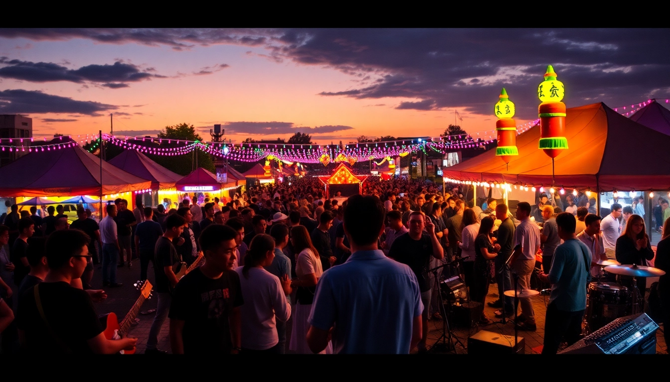 Experience the vibrant atmosphere of 汽水音乐官网 with musicians performing amidst colorful lights.