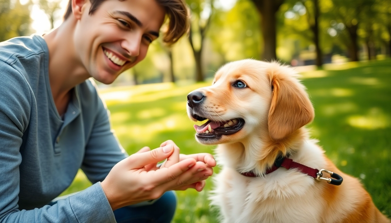 Engaged puppy during Dog Training Irvine session with a trainer showcasing positive methods.