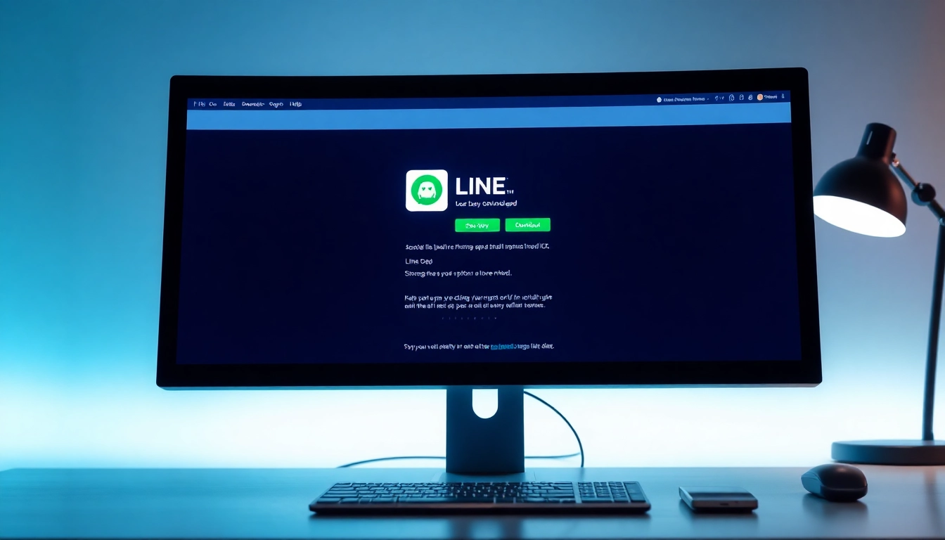 Download the 電腦版line下載 from a modern desktop interface showcasing the LINE application.