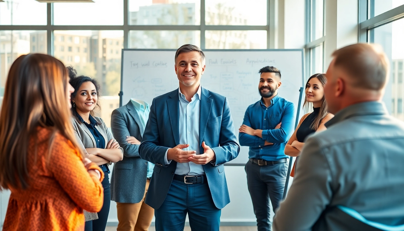 Empower your team with effective business coaching service in a modern office setting.