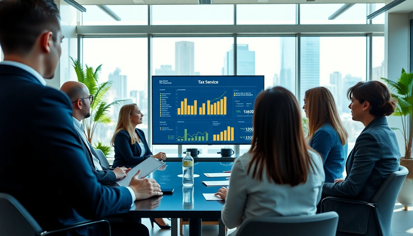 Enhance your understanding of tax services through professional collaboration in a modern office.