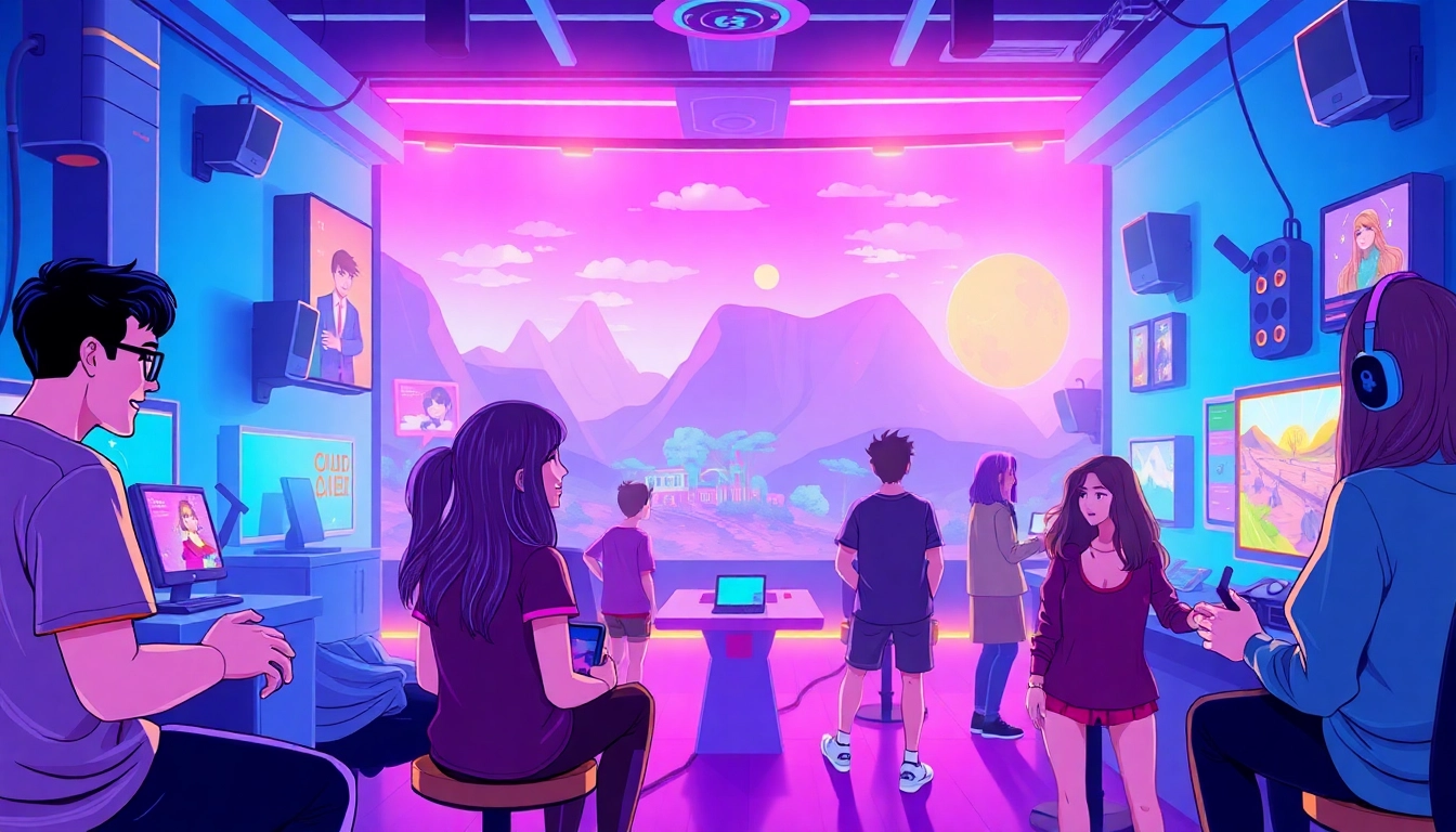 Engage with a lively 18+ discord server party scene featuring animated avatars and social activities.
