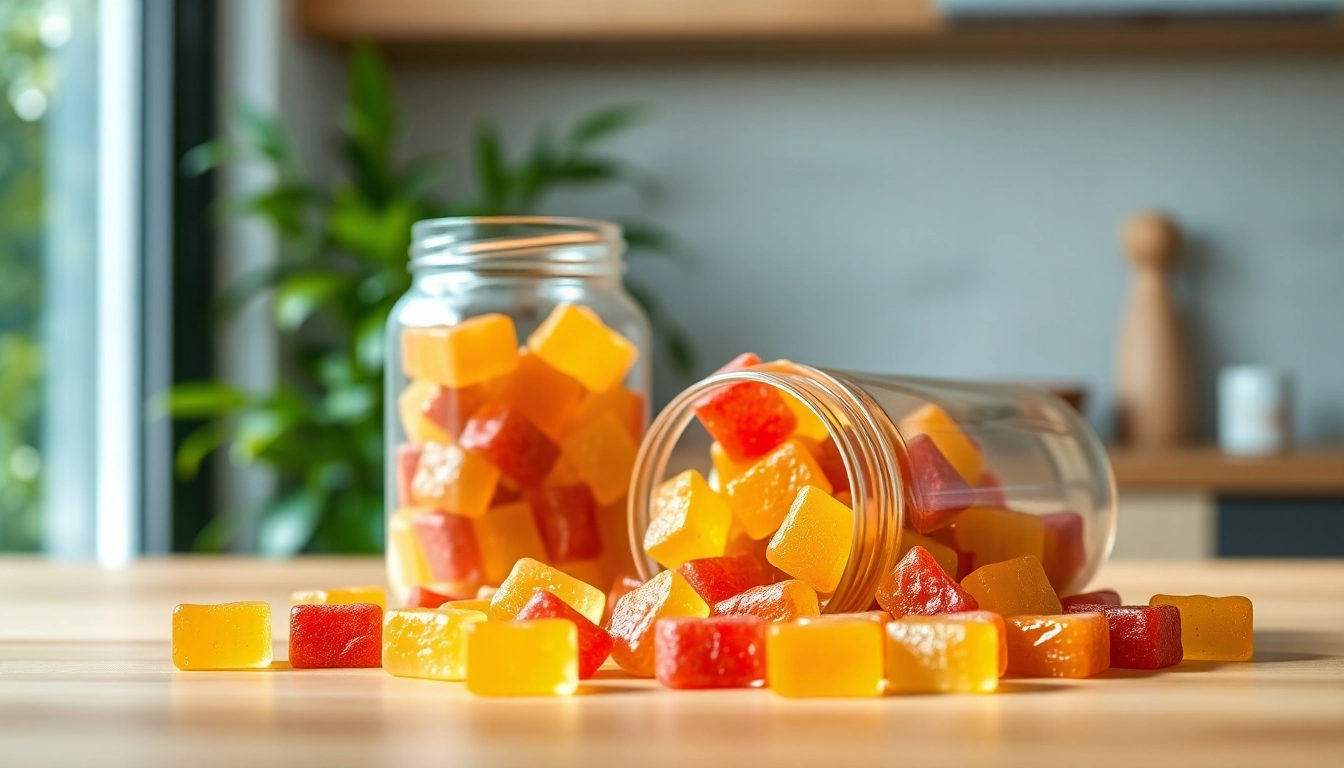 Enhance your health with Collagen pectin gummies in a bright and inviting kitchen setting.