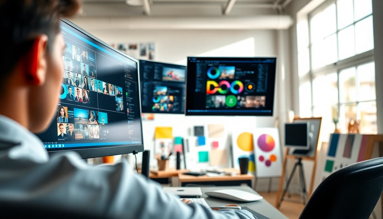Craft stunning website design showcased in a vibrant and creative workspace setting.