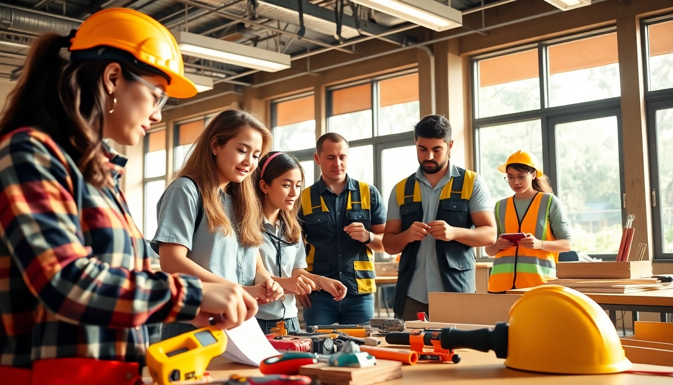 Students learning at trade schools in Hawaii focusing on hands-on skills training.