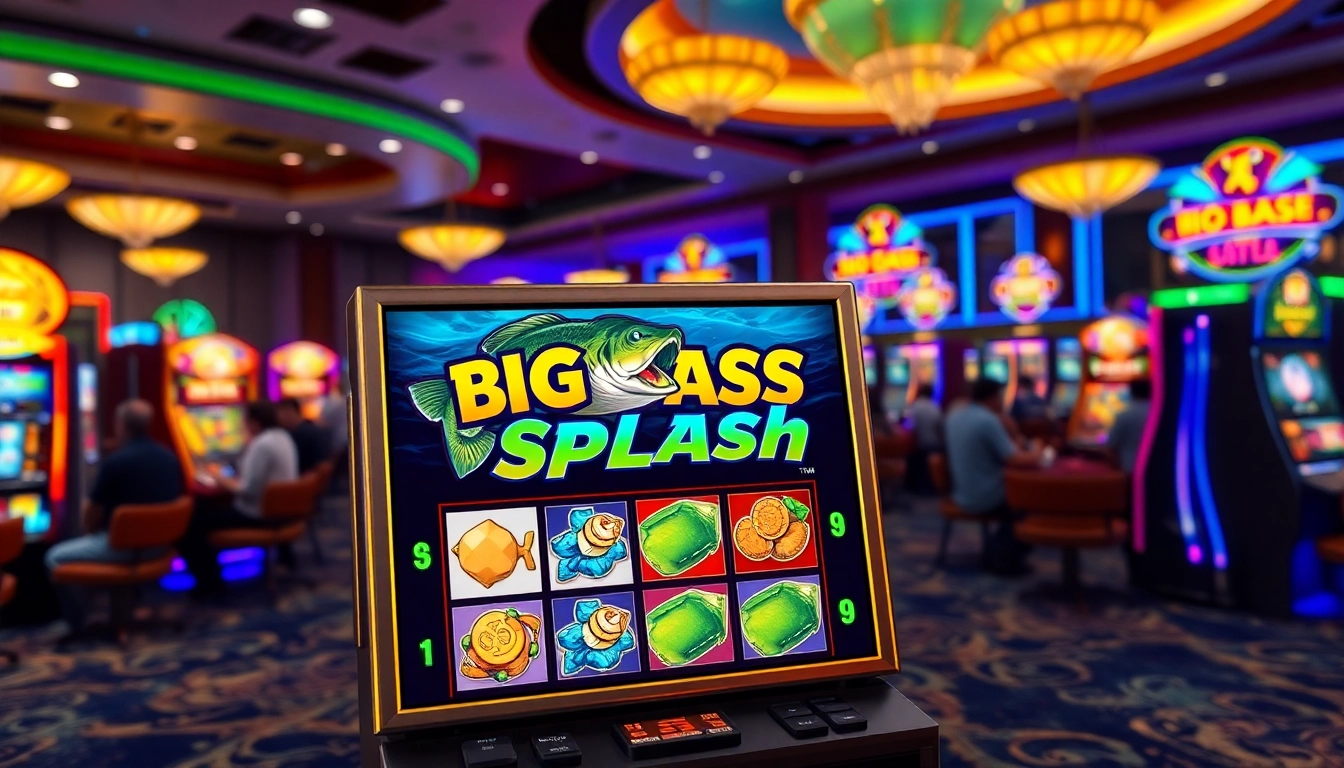 Play the exciting Big bass splash not on gamstop slot machine in a vibrant casino atmosphere.
