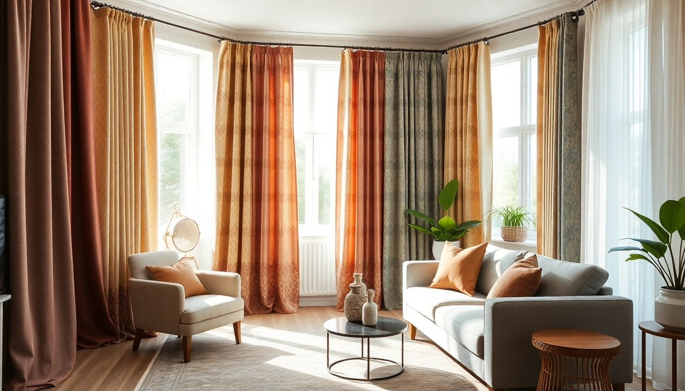 Choose from exquisite made to measure curtains in a beautifully decorated living room setting.