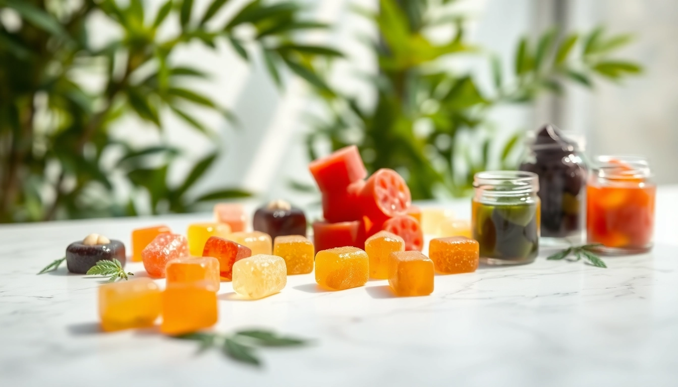 Showcase low-dose thc gummies with natural ingredients and inviting colors inviting exploration of cannabis edibles.