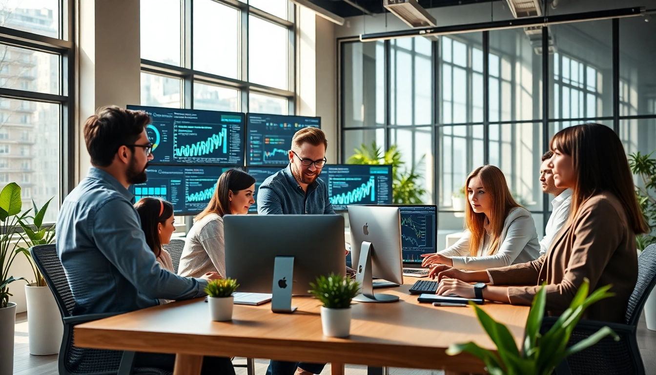 Providing IT Services Markham through a diverse professional team in a modern office.