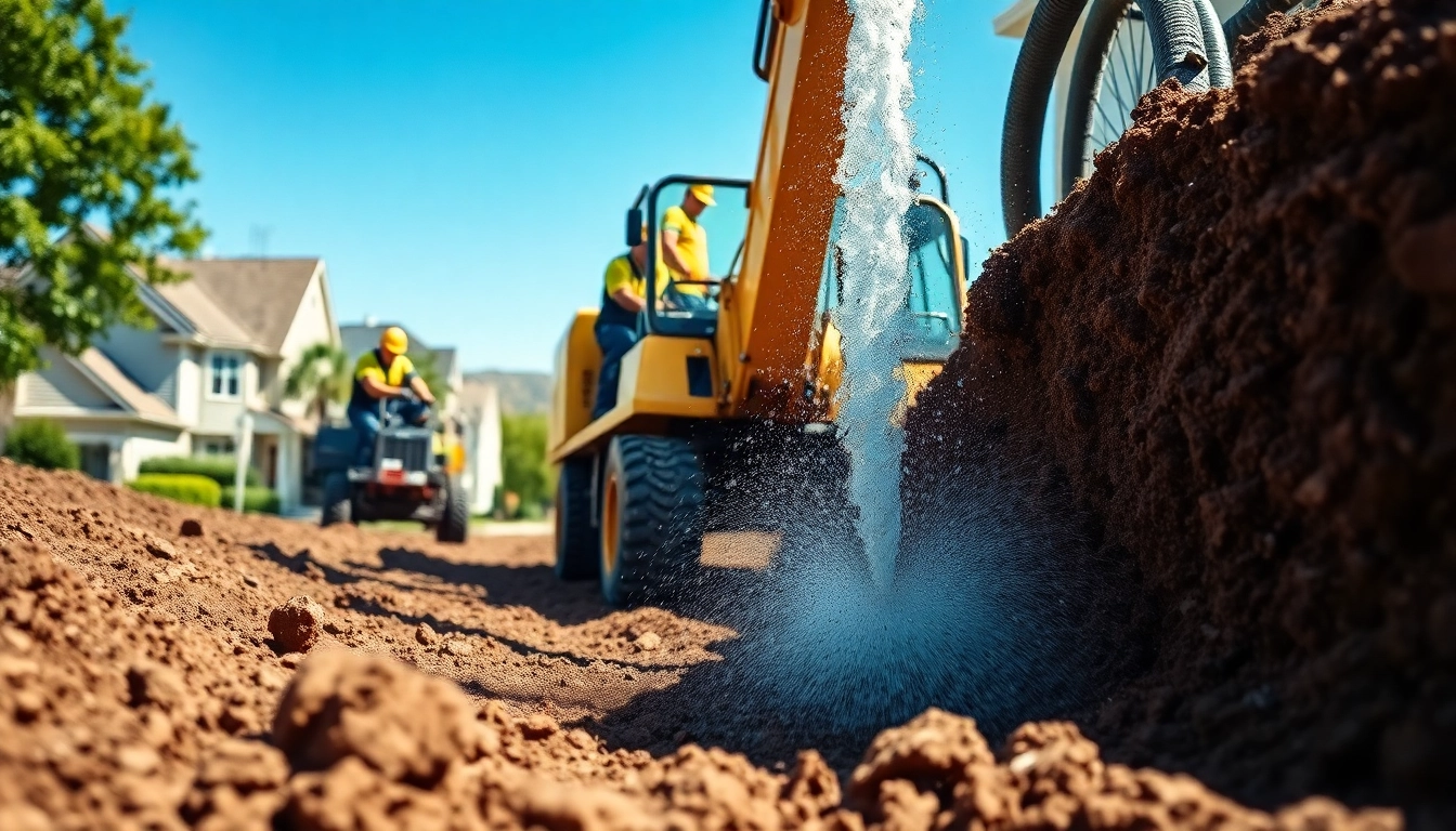 Delivering hydro eexcavation nc services with precision at a professional work site.