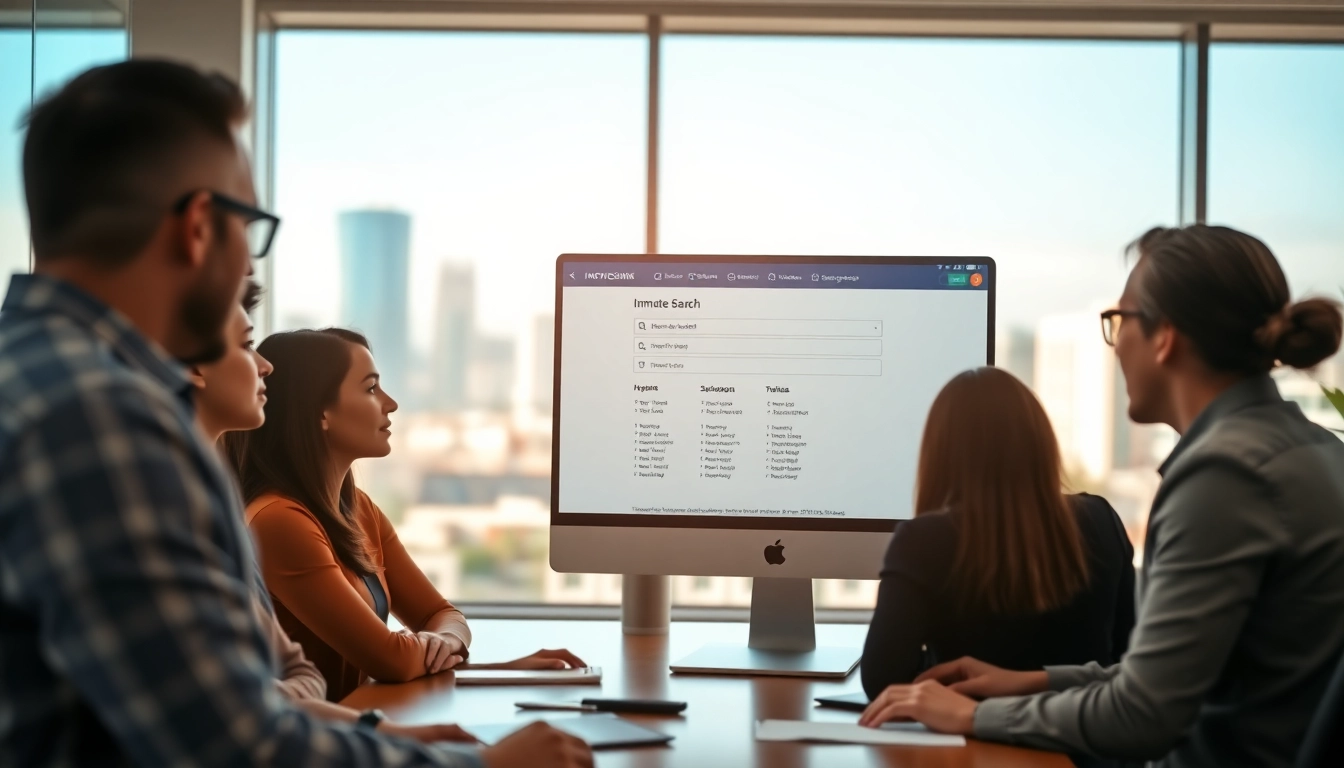 Search for whos in jail oc with a professional interface in a collaborative setting.