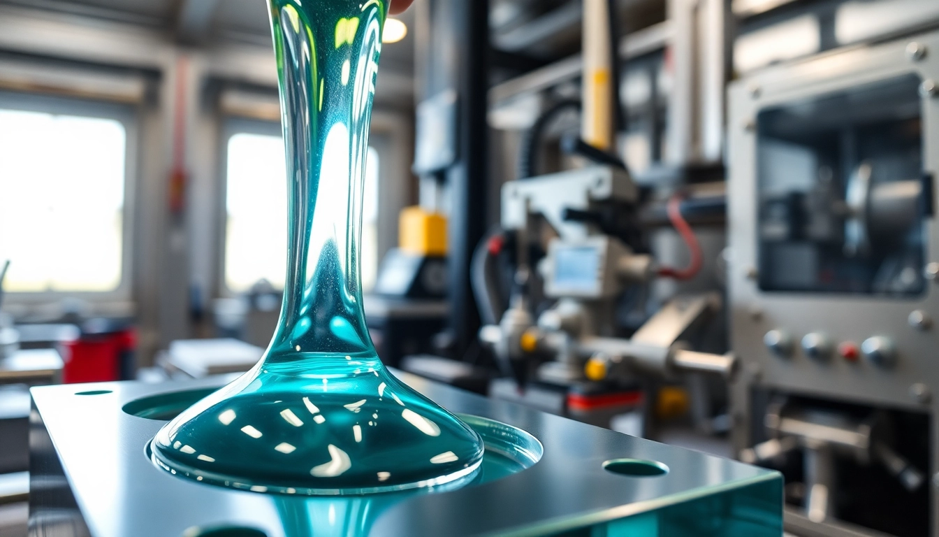 Applying infusion resins in a professional manufacturing setting highlighting clarity and precision.