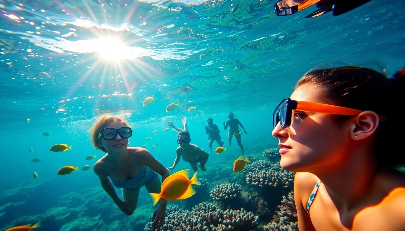 Snorkeling Puerto Rico with diverse marine life in a vibrant coral reef setting.