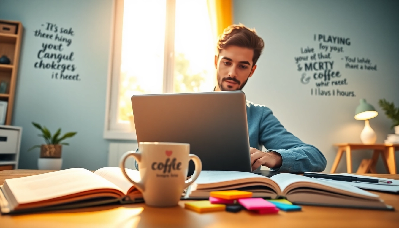 Working from home on side hustles with flexible hours in a bright, inspiring office.