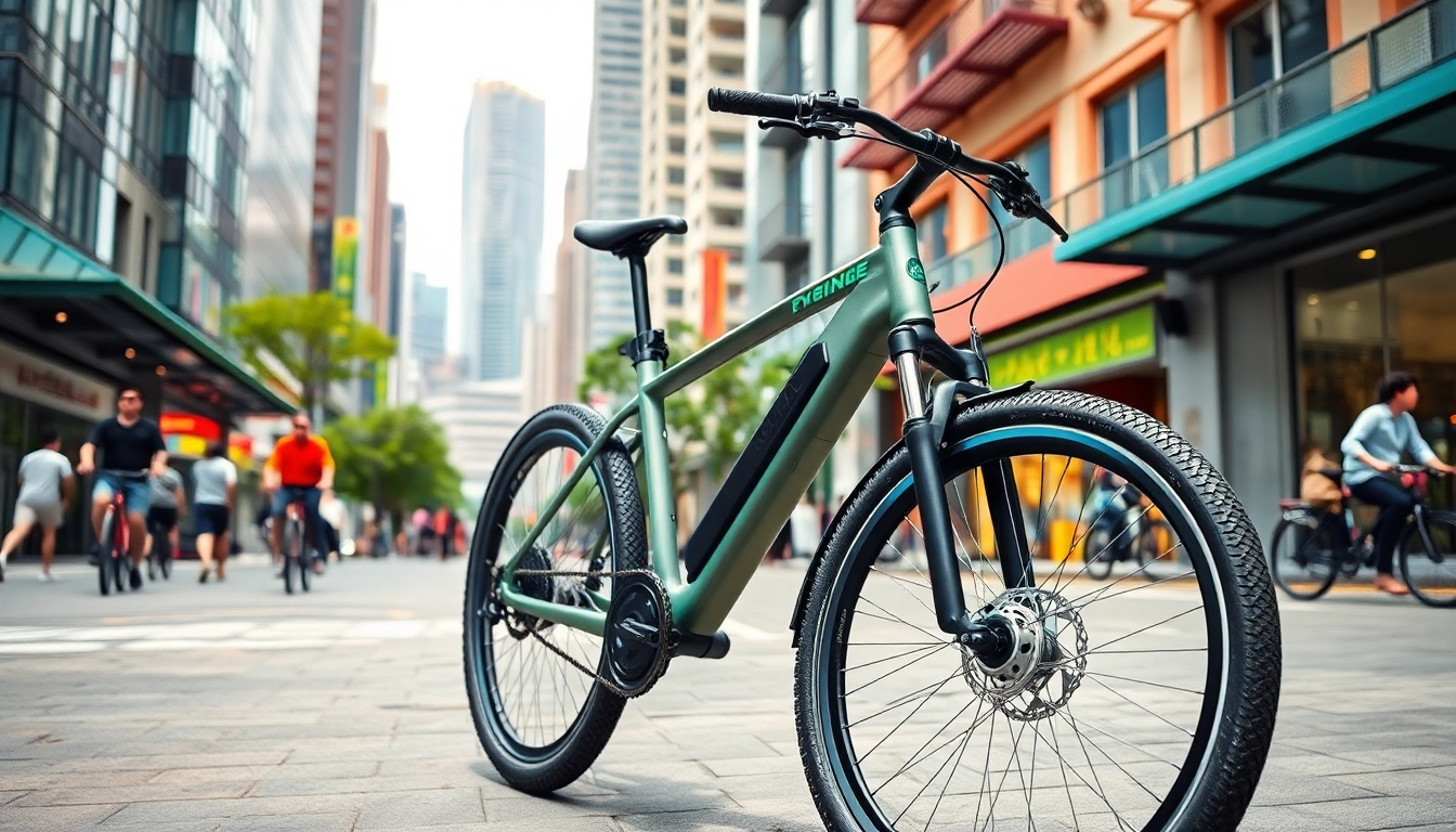 Experience ebike Singapore showcased against a lively urban backdrop, emphasizing modern cycling culture.