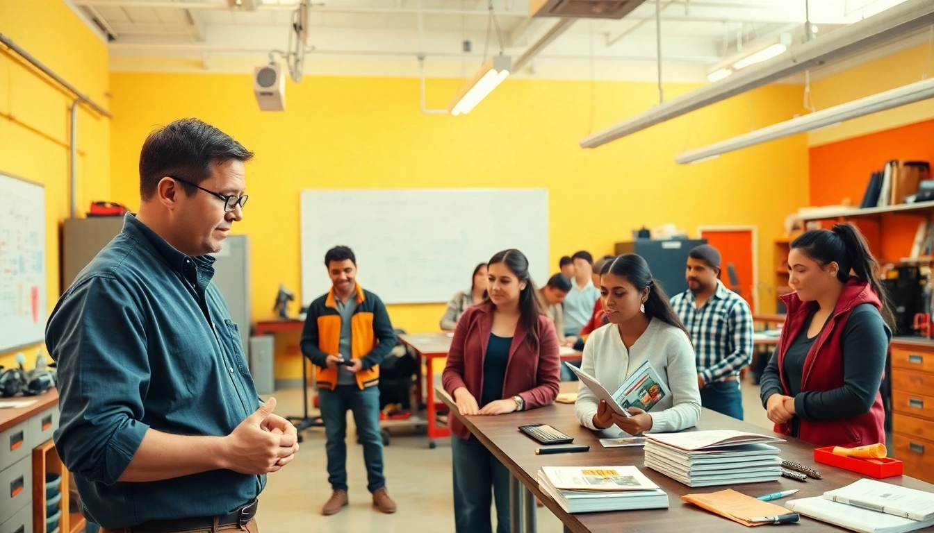 Students participating in hands-on learning at a trade school in Tennessee.