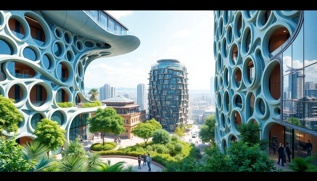 Erstellen Sie beeindruckende visualisierung architektur mit modernen 3D-Designs und urbaner Umgebung.