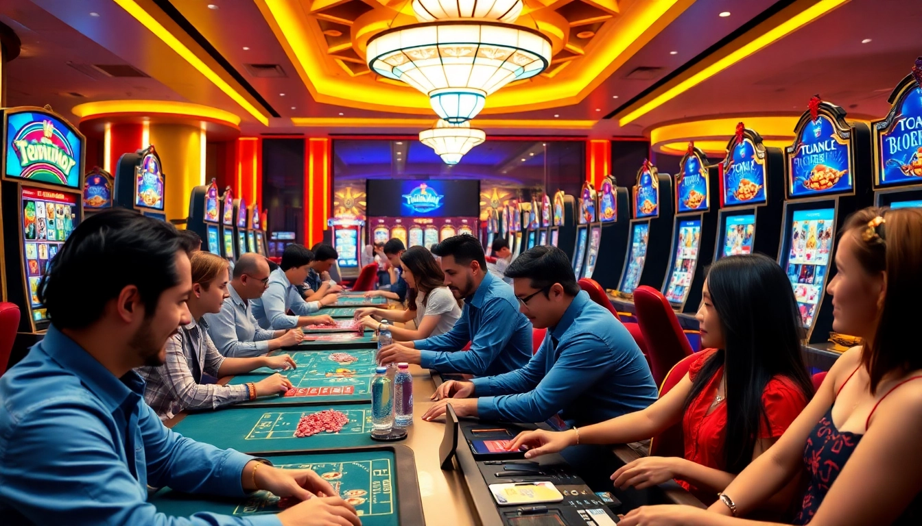 Experience the thrill at Trusted Online Casino Malaysia 2025 with diverse players enjoying games.