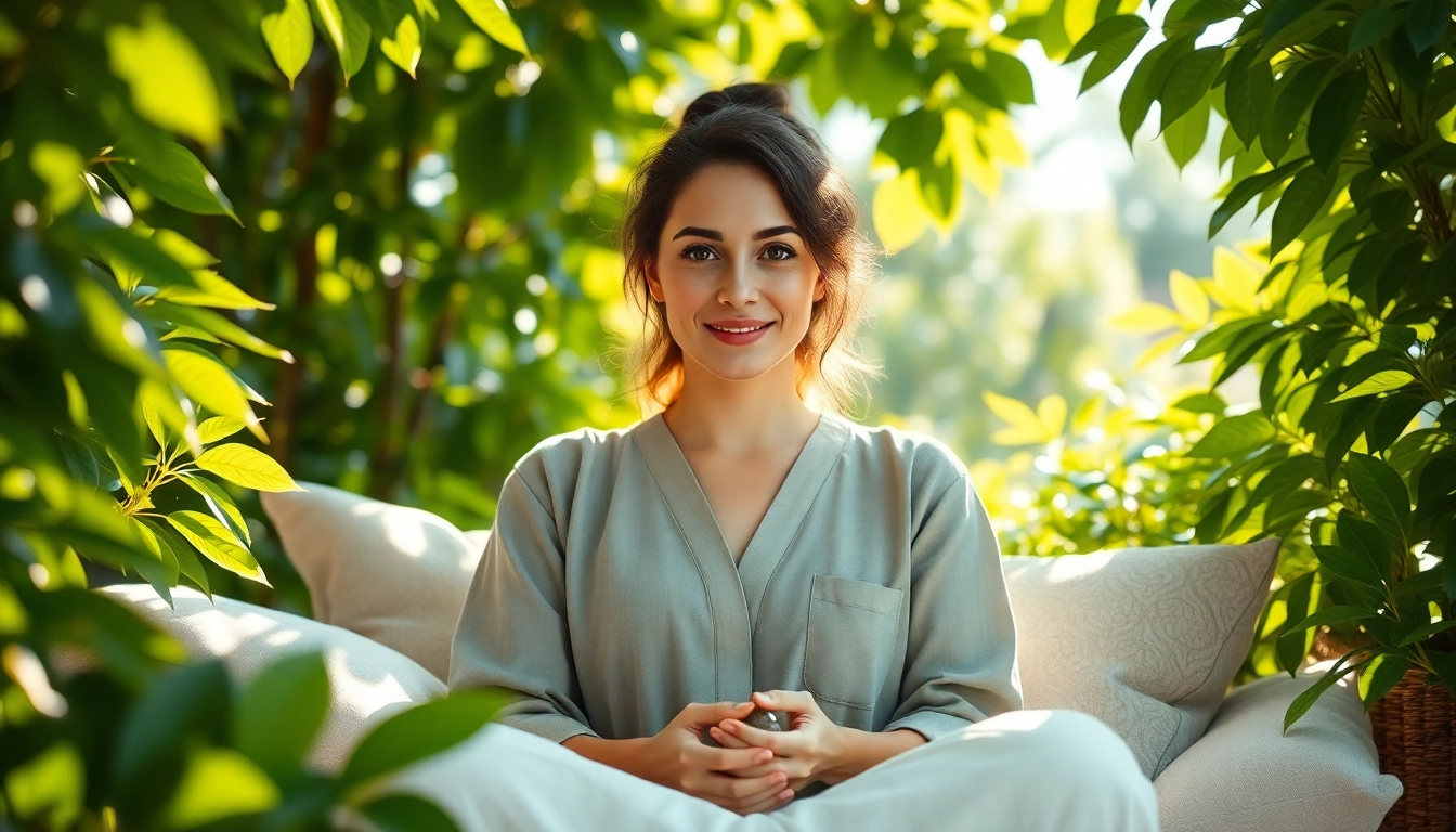 Experience lovehealingexpansion.ca through a serene healing session in a tranquil garden setting.
