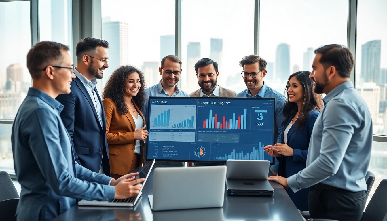 Analyze competitive intelligence metrics in a collaborative and professional environment.