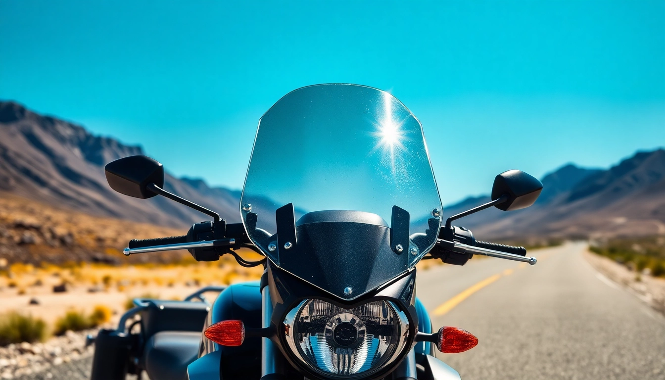 Explore a high-quality motorcycle windshield crafted for exceptional clarity and style.