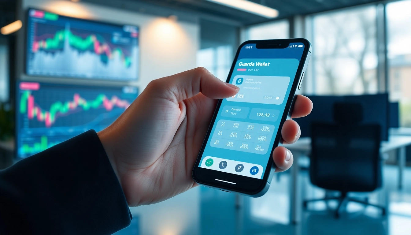 Interact with the guarda wallet app showcasing a user-friendly crypto wallet interface.