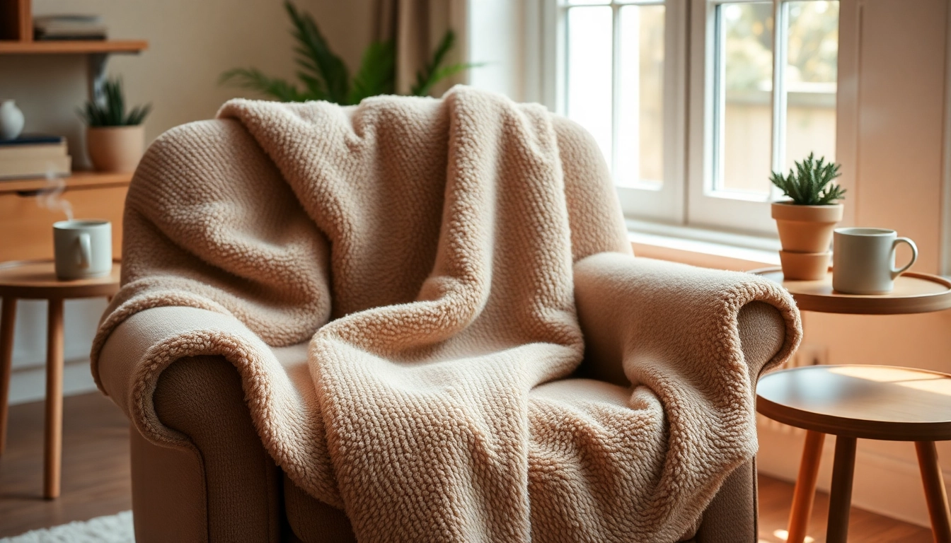 Fleece deken thuisomgeving biedt comfort en warmte.