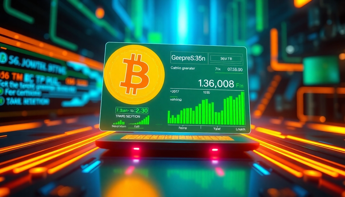Generate seamless transactions using the free Bitcoin flash tool, showcasing a dynamic digital interface.