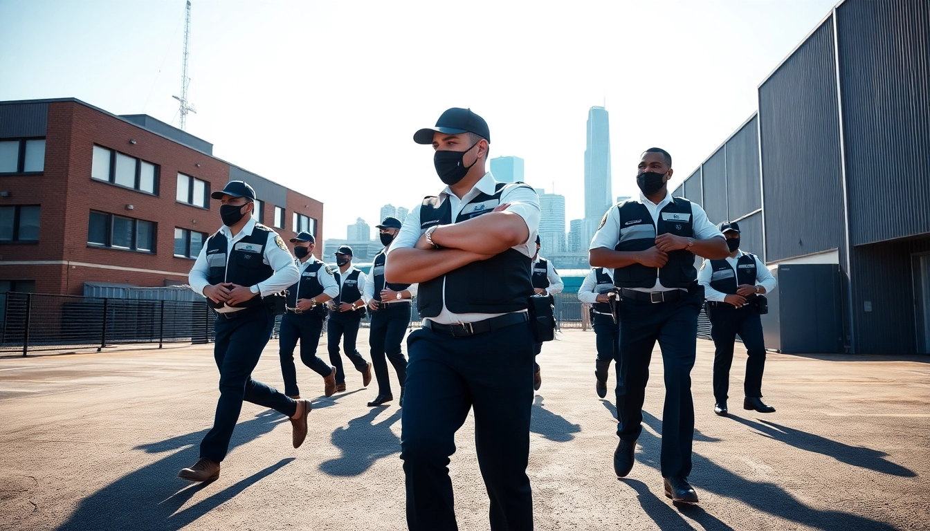 Security Guards Cambridge monitoring a commercial property with a professional demeanor.