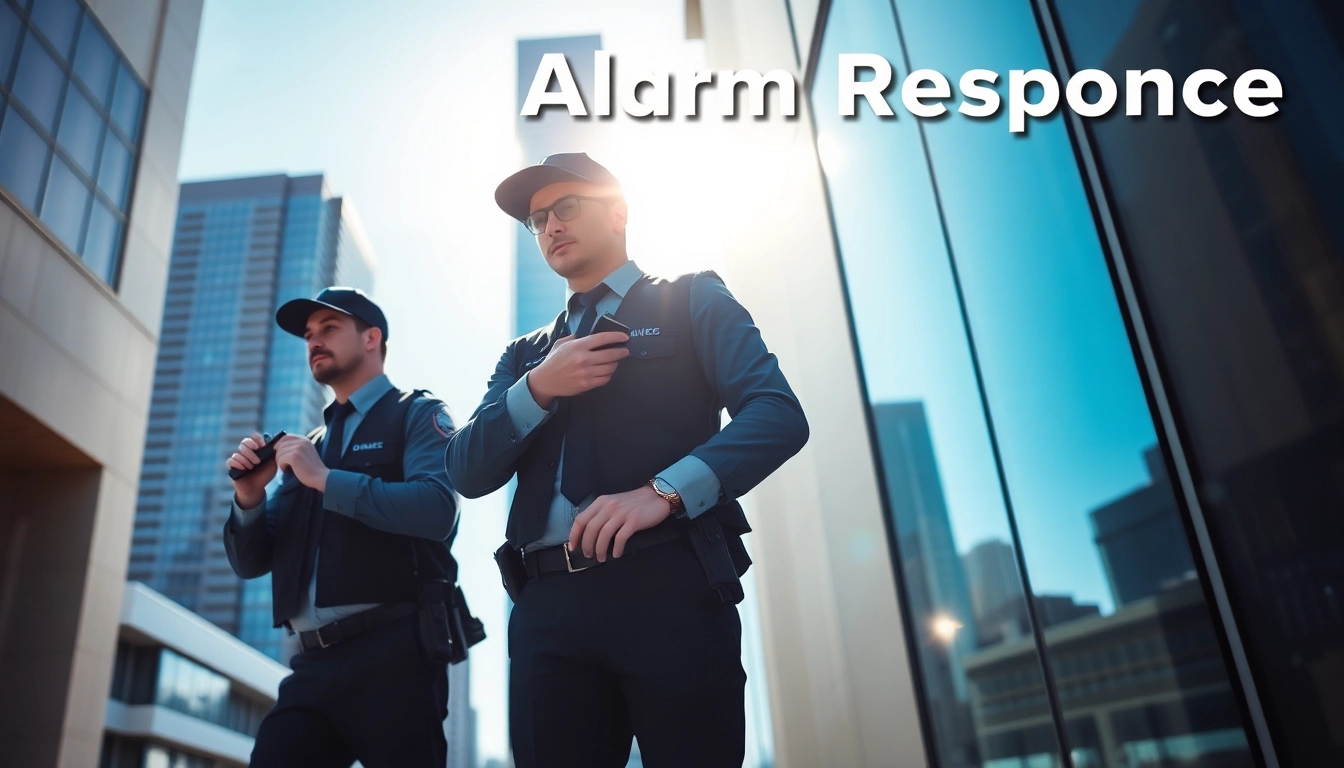 Security personnel demonstrate effective Alarm Response during an urban incident.