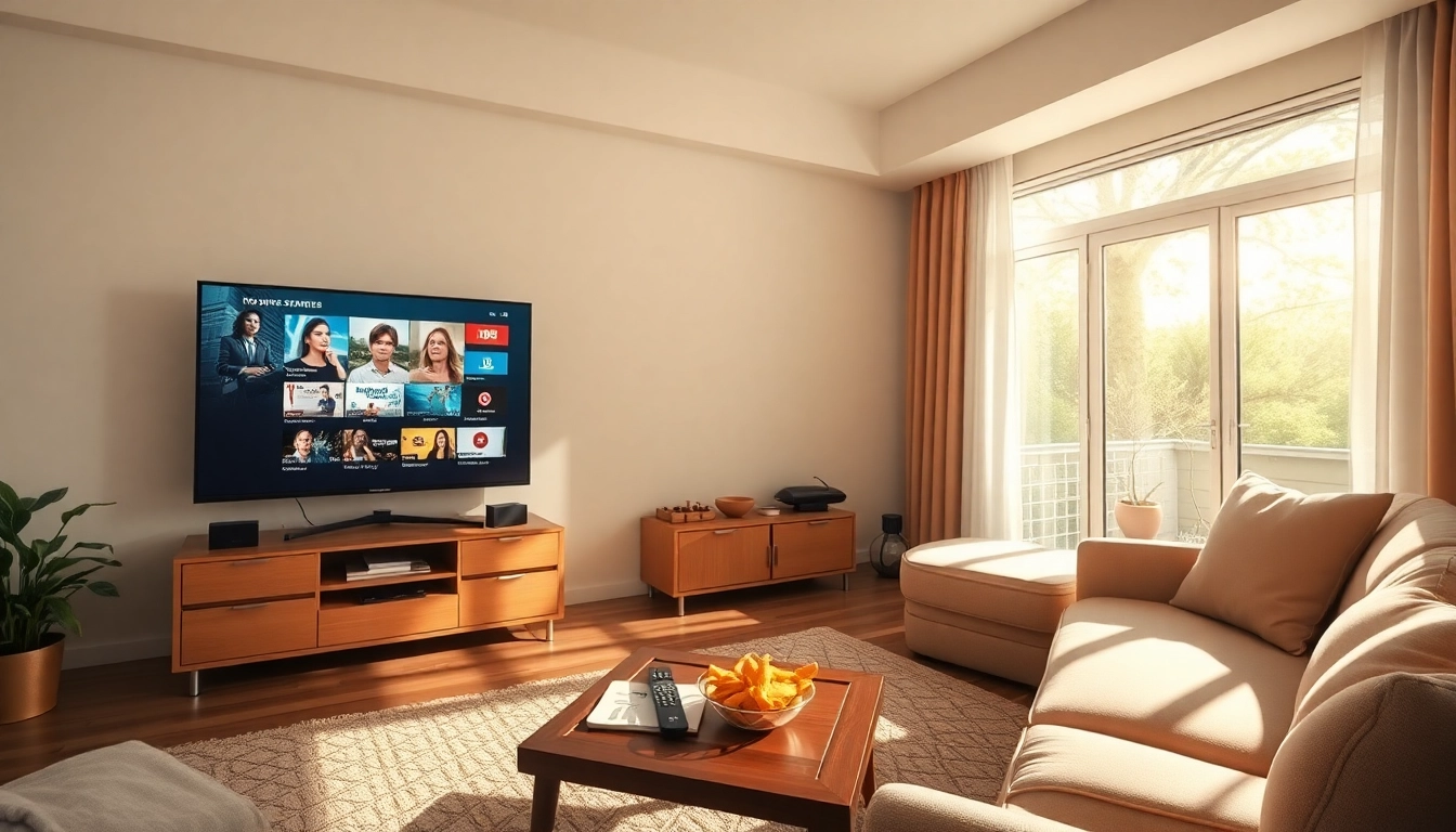 Conseiller le meilleur iptv avec un intérieur de salle de séjour convivial.