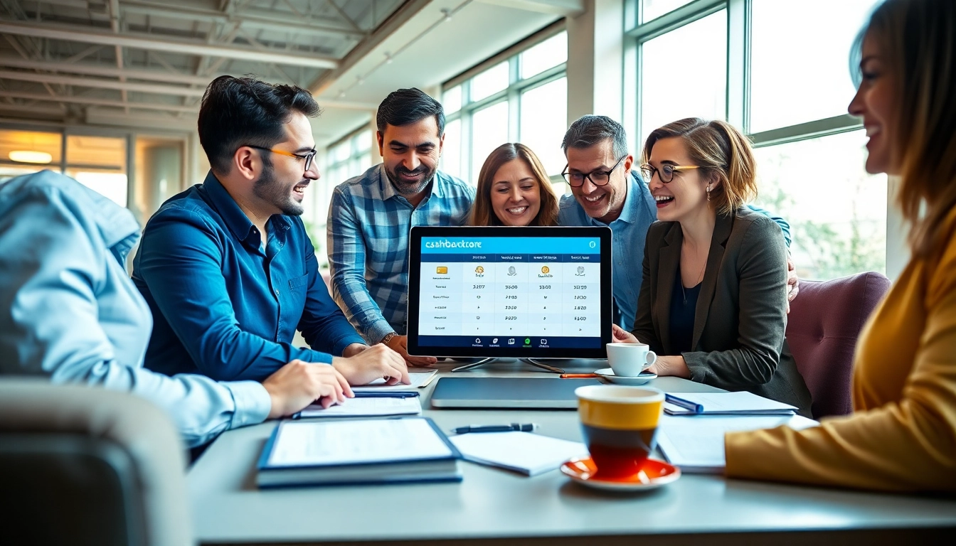Discussing Cashback comparison options in a modern office setting.