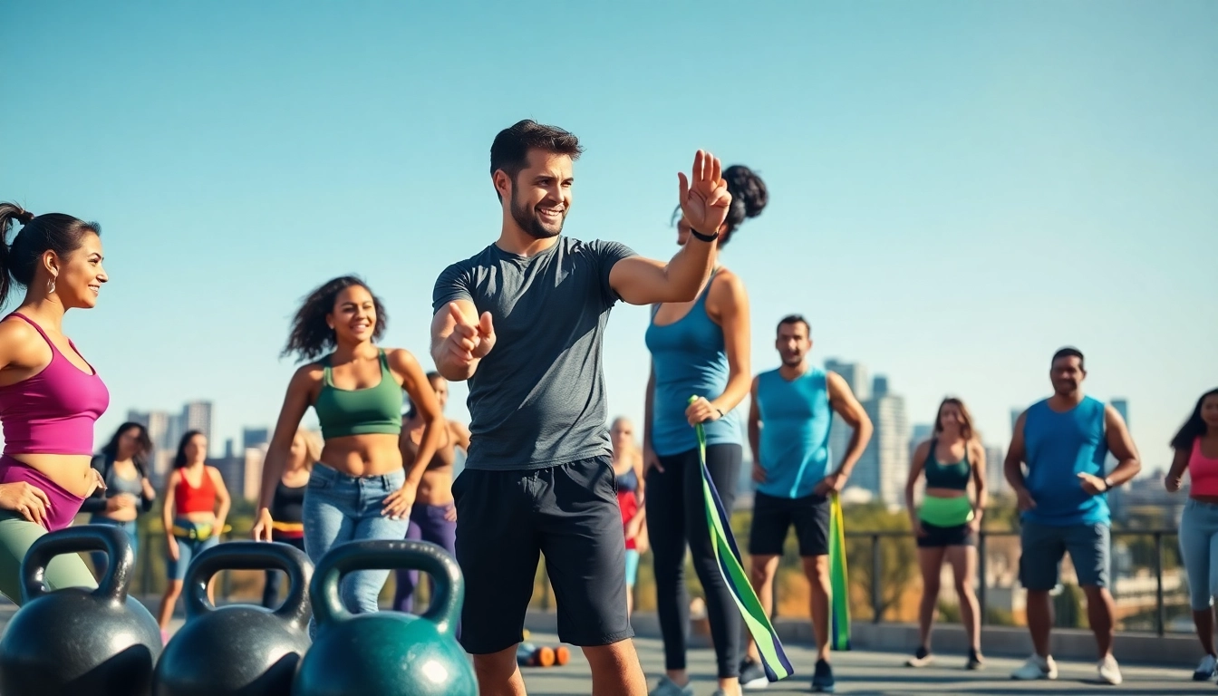 Engaged clients training with a personal trainer, as you find a personal trainer for your fitness goals.
