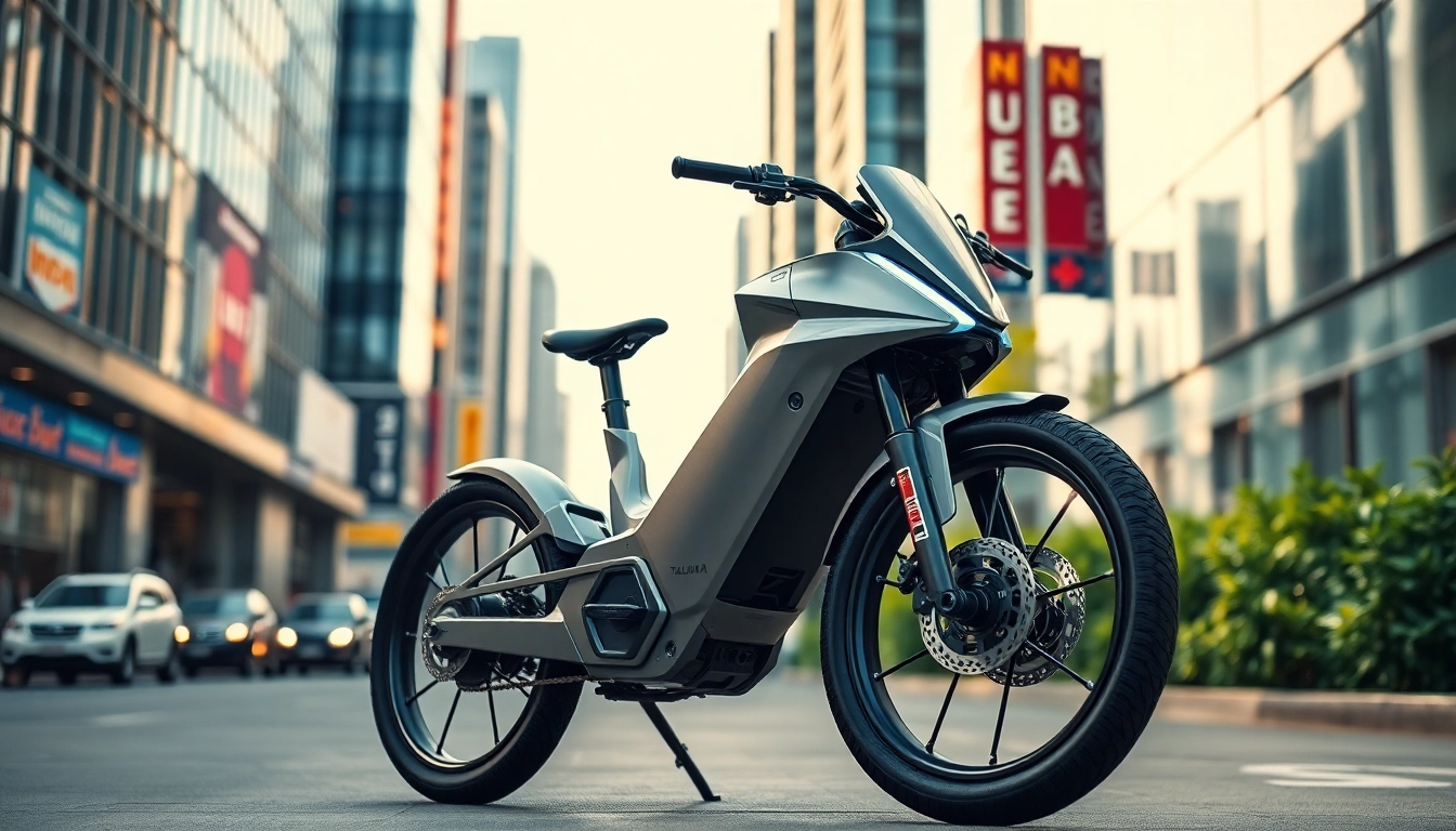 Experience the innovative design of the Talaria X3 Concept electric bike in a vibrant urban environment.