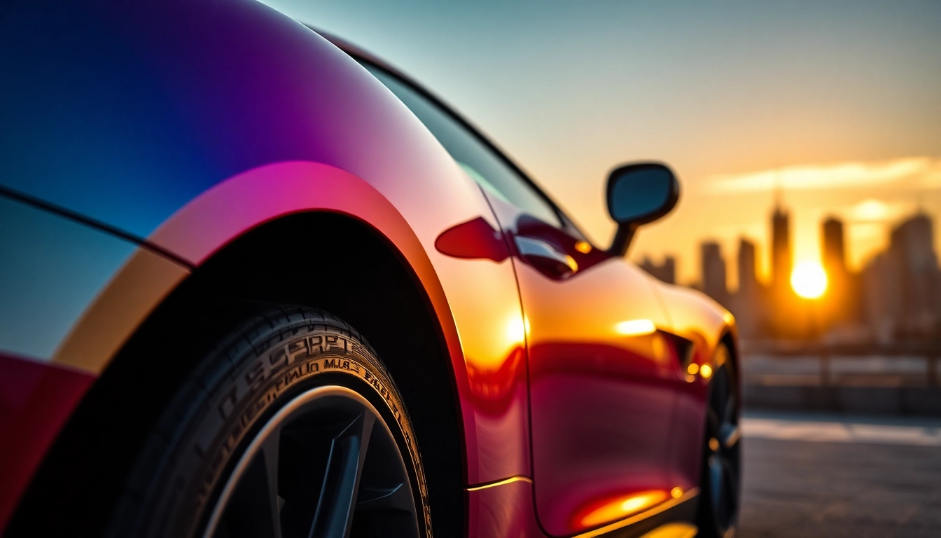 Protect the vehicle's look and finish with Colored Paint Protection Film featuring a glossy texture.