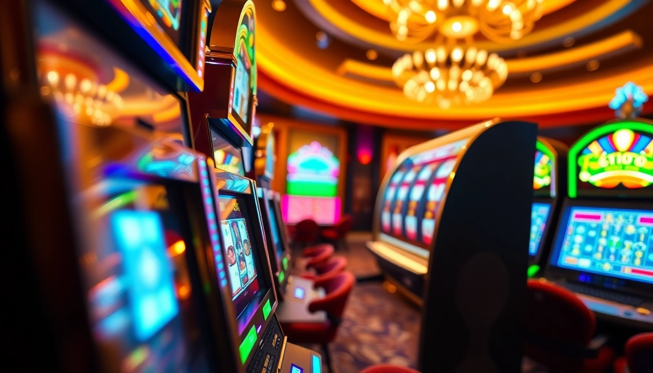 Los jugadores disfrutan de luxury12 en una máquina tragamonedas elegante en un casino lujoso.