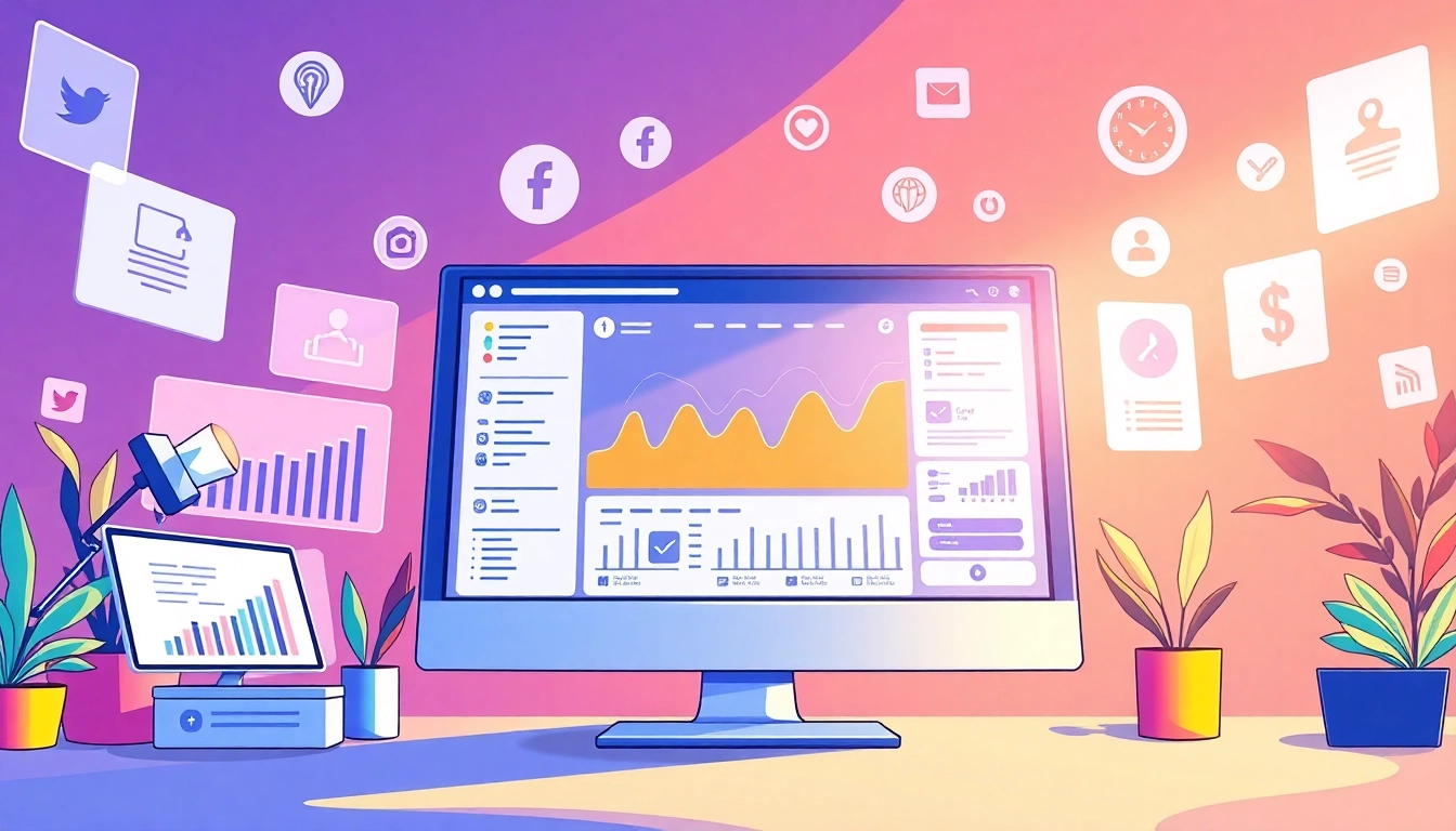Engaging digital representation of facebook smm panel showcasing analytics and tools.