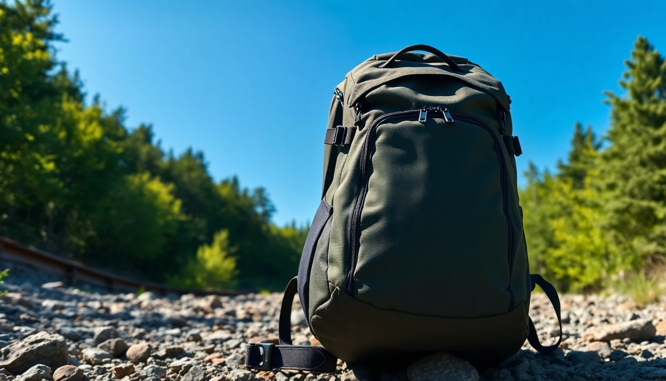 Rucksack günstig kaufen: Attraktiver Rucksack in natürlicher Umgebung für Outdoor-Abenteuer